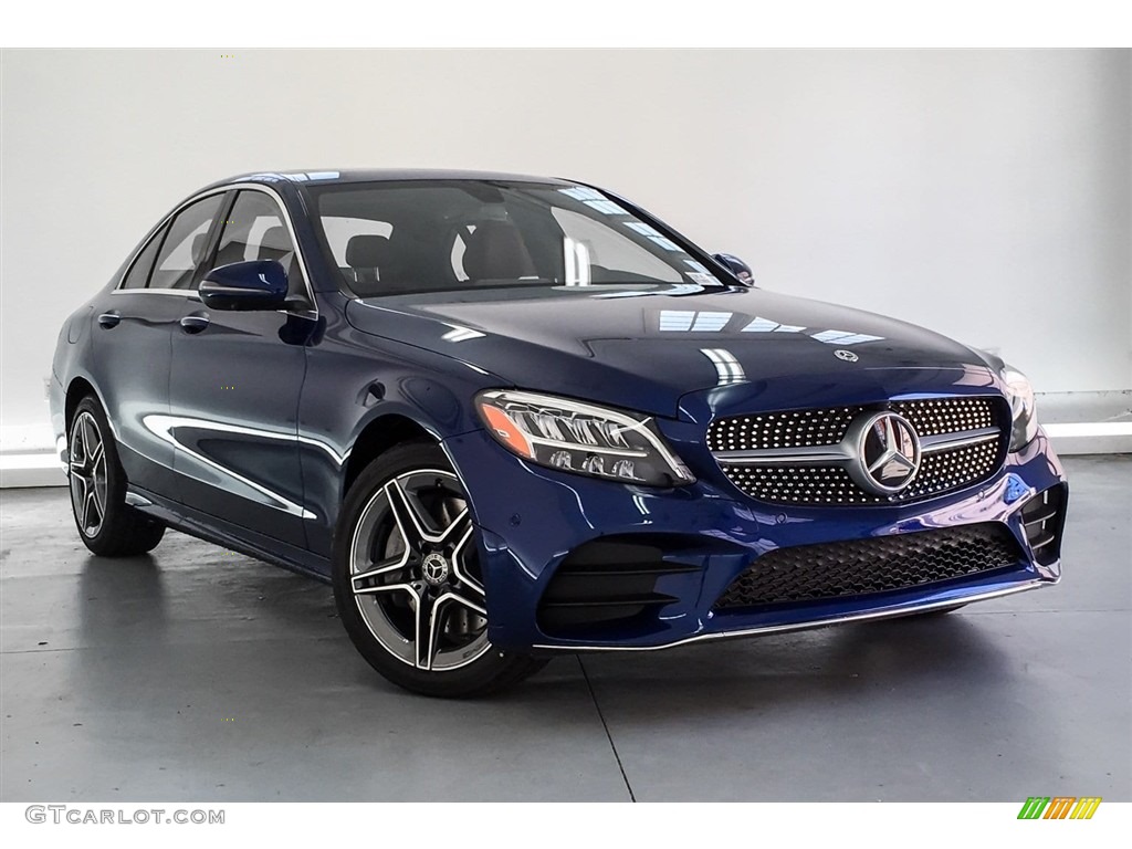 2019 C 300 4Matic Sedan - Brilliant Blue Metallic / Cranberry Red/Black photo #12