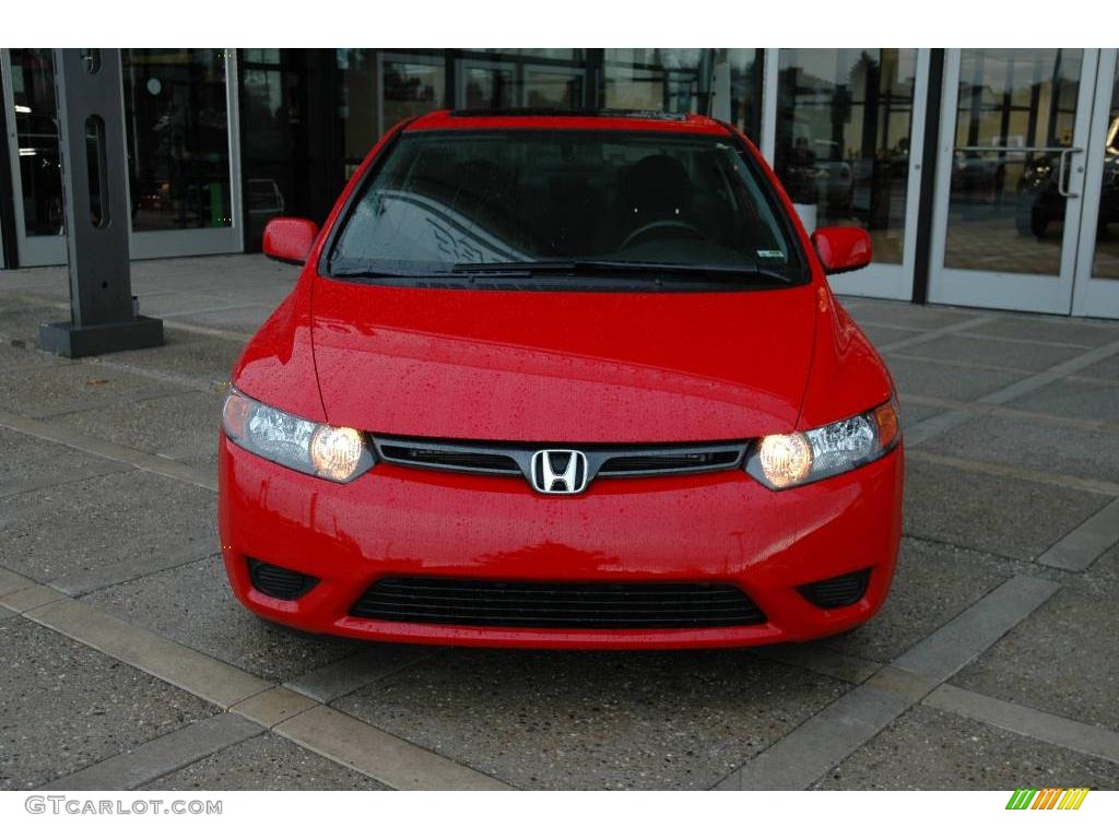 2008 Civic EX Coupe - Rallye Red / Black photo #2
