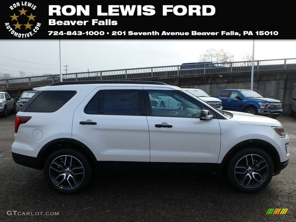 2019 Explorer Sport 4WD - White Platinum / Medium Black photo #1