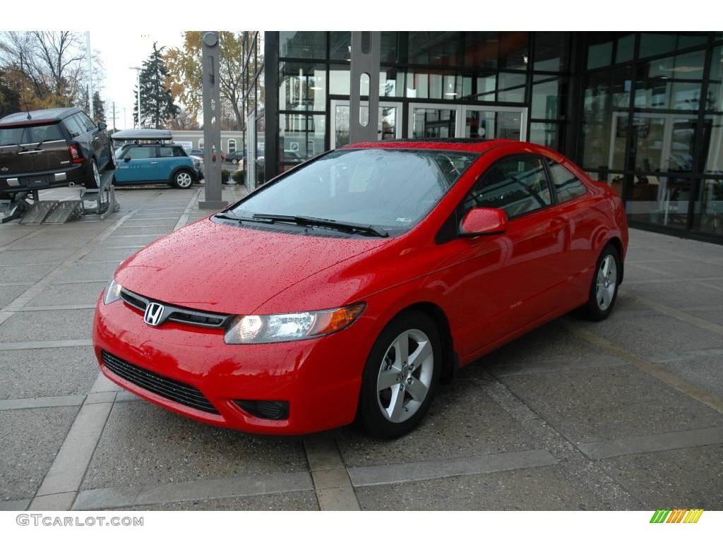 2008 Civic EX Coupe - Rallye Red / Black photo #3