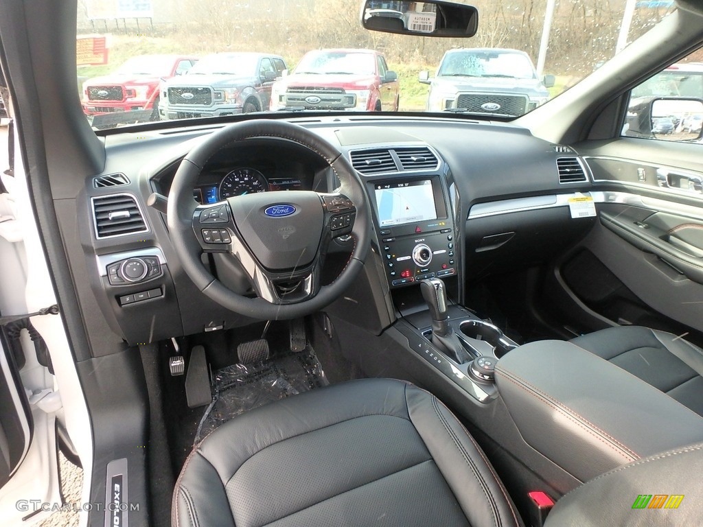 Medium Black Interior 2019 Ford Explorer Sport 4WD Photo #130748775