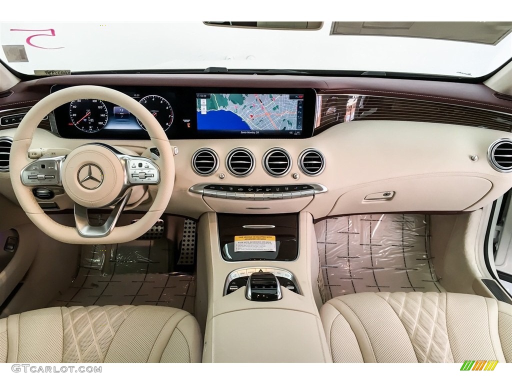 2019 Mercedes-Benz S S 560 Cabriolet designo Porcelain/Titian Red Dashboard Photo #130748790