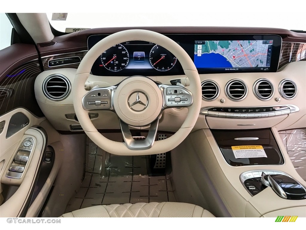 2019 Mercedes-Benz S S 560 Cabriolet designo Porcelain/Titian Red Dashboard Photo #130748817
