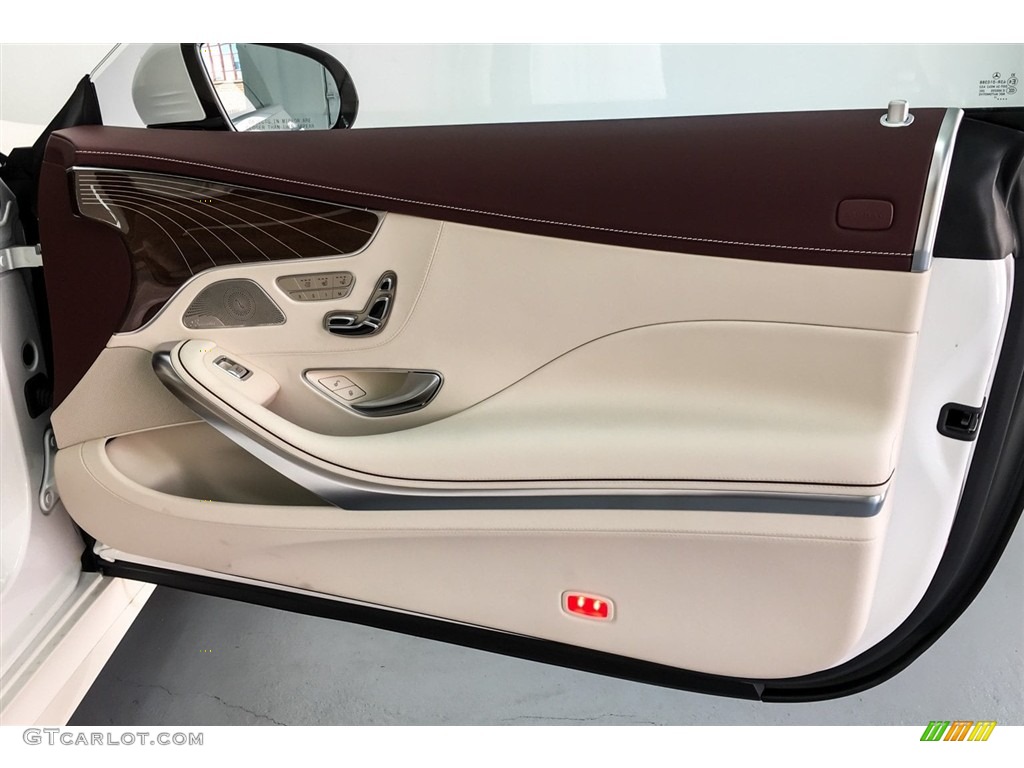 2019 Mercedes-Benz S S 560 Cabriolet designo Porcelain/Titian Red Door Panel Photo #130749504