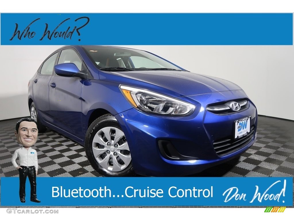 2016 Accent SE Sedan - Pacific Blue / Gray photo #1