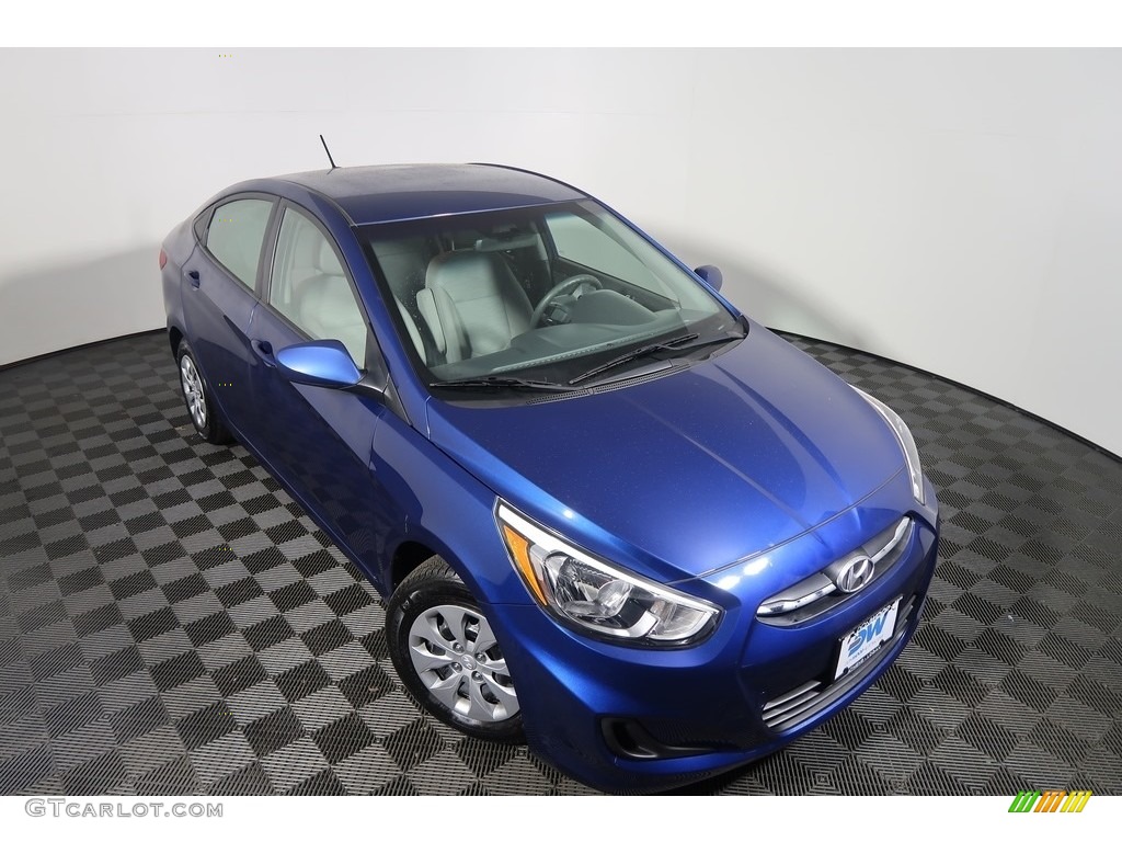 2016 Accent SE Sedan - Pacific Blue / Gray photo #2