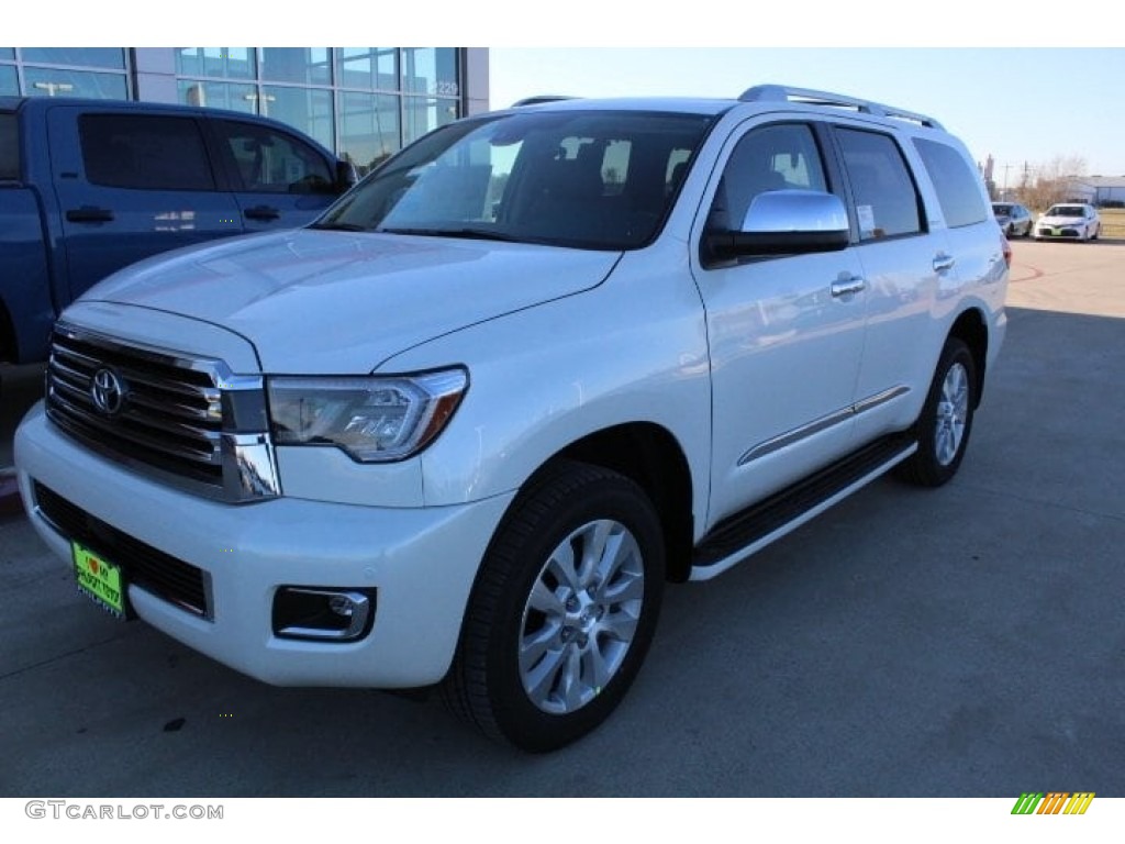 Blizzard White Pearl 2019 Toyota Sequoia Platinum 4x4 Exterior Photo #130750818