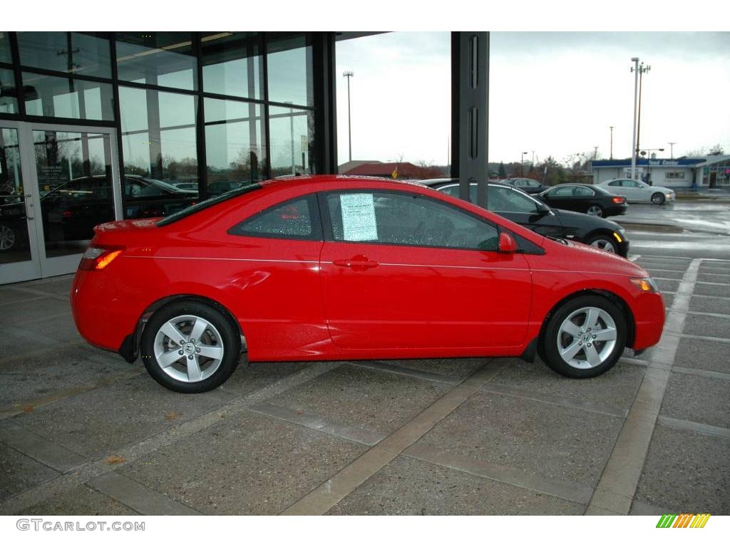 2008 Civic EX Coupe - Rallye Red / Black photo #8