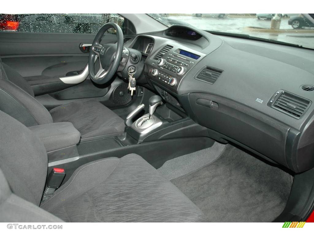 2008 Civic EX Coupe - Rallye Red / Black photo #14