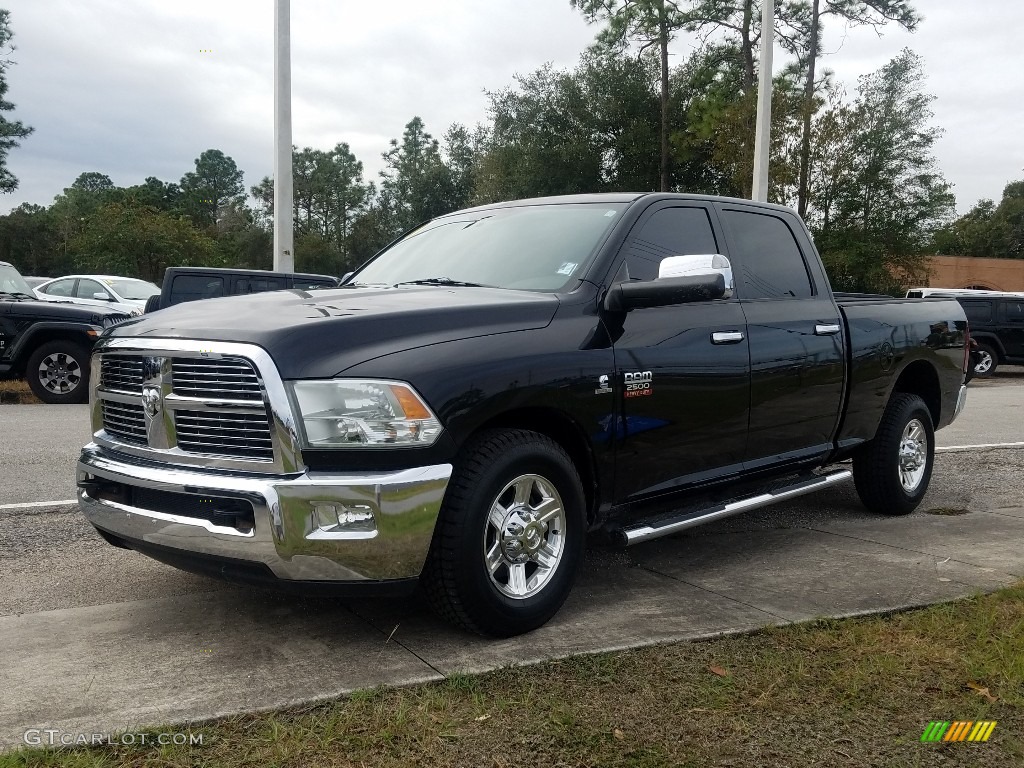 2011 Ram 2500 HD Laramie Crew Cab - Brilliant Black Crystal Pearl / Light Pebble Beige/Bark Brown photo #1