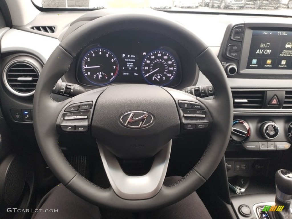 2019 Hyundai Kona SEL Gray/Black Steering Wheel Photo #130760988