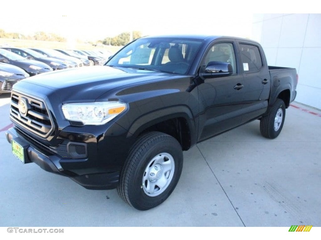 Midnight Black Metallic 2019 Toyota Tacoma SR Double Cab Exterior Photo #130761801