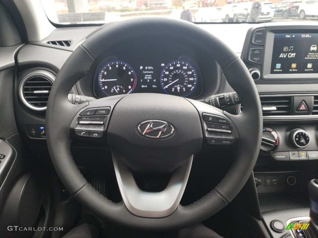 2019 Hyundai Kona SEL AWD Black Steering Wheel Photo #130761897