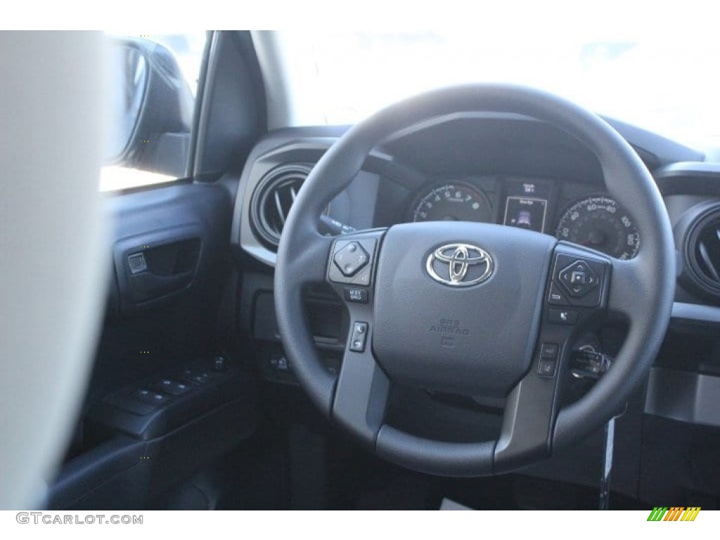 2019 Toyota Tacoma SR Double Cab Cement Gray Steering Wheel Photo #130762101