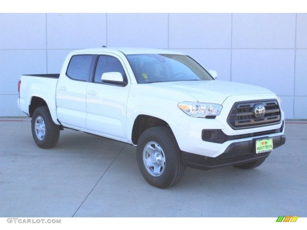 Super White 2019 Toyota Tacoma SR Double Cab Exterior Photo #130762206