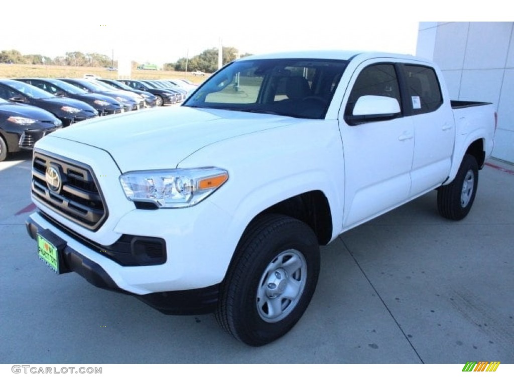 Super White 2019 Toyota Tacoma SR Double Cab Exterior Photo #130762245