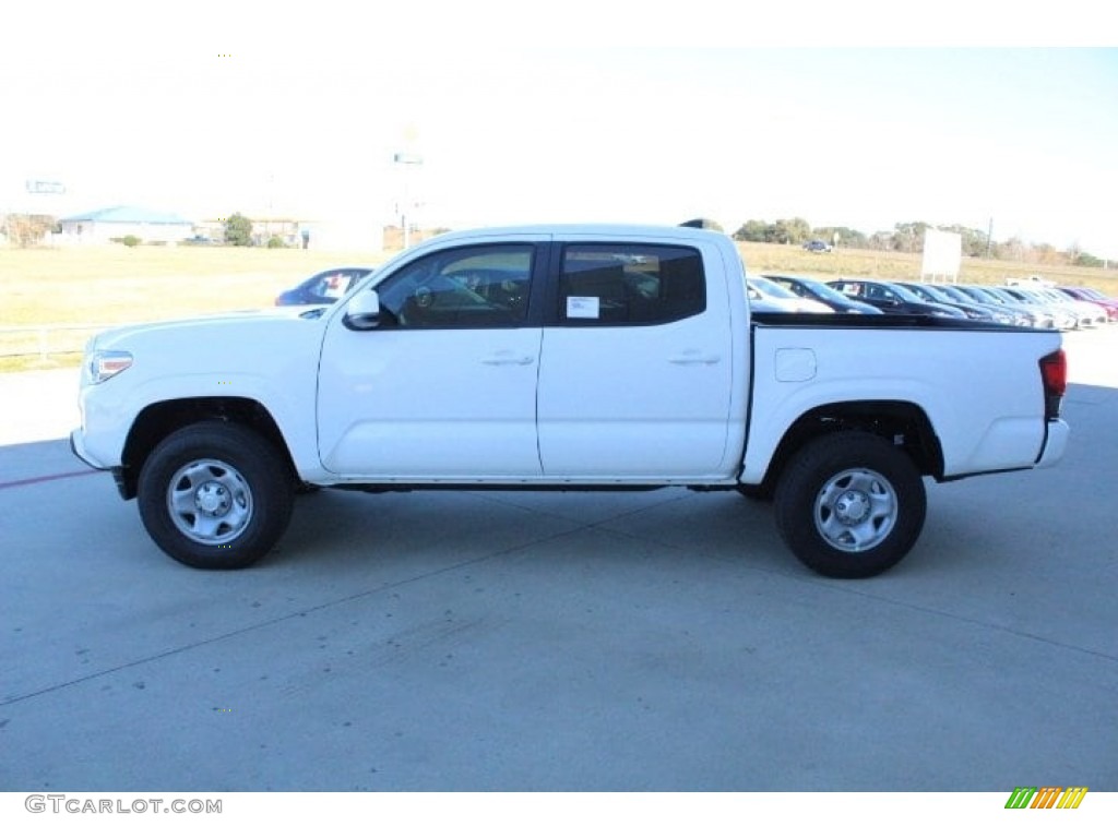 2019 Tacoma SR Double Cab - Super White / Cement Gray photo #6