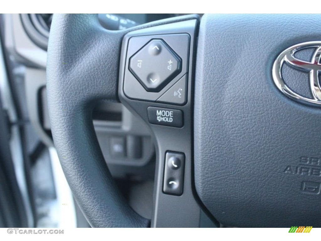 2019 Toyota Tacoma SR Double Cab Cement Gray Steering Wheel Photo #130762449