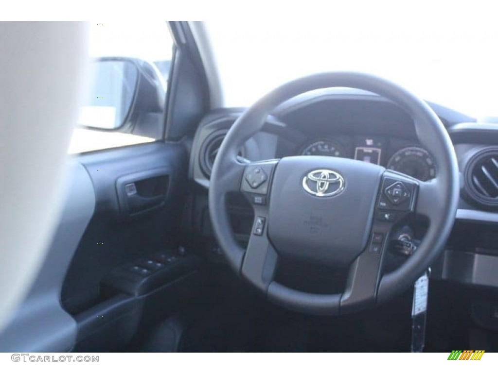 2019 Toyota Tacoma SR Double Cab Cement Gray Steering Wheel Photo #130762539