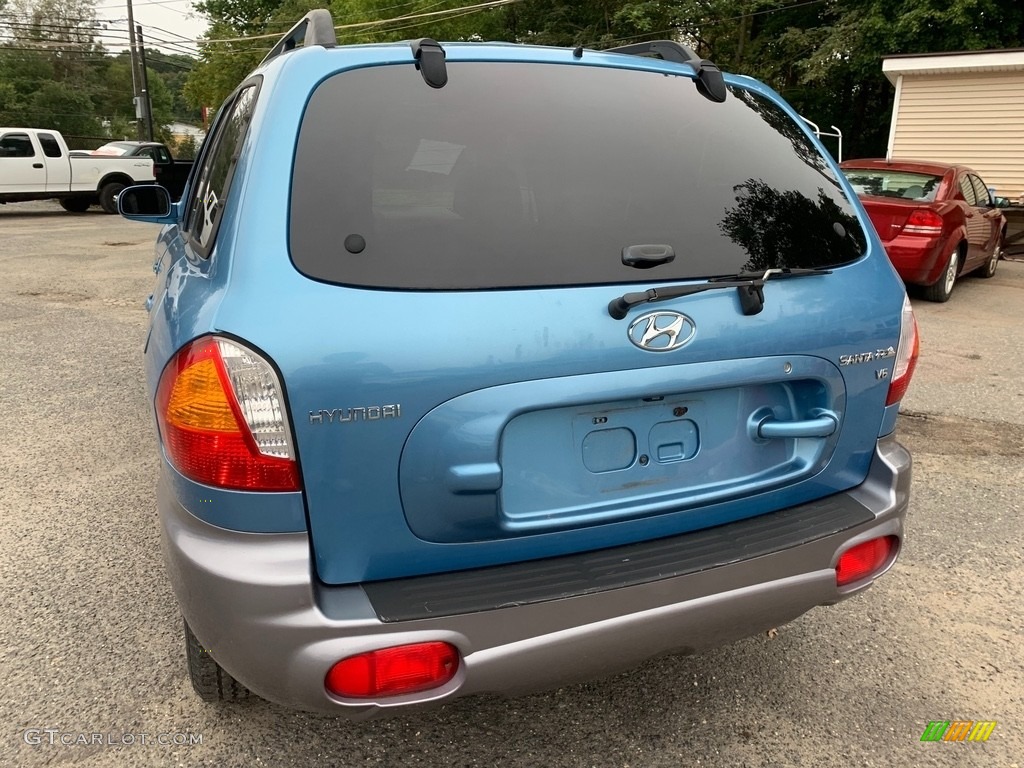 2003 Santa Fe GLS - Crystal Blue / Gray photo #4