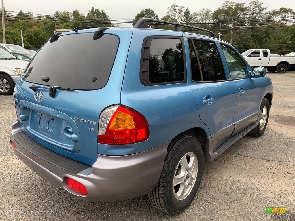 2003 Santa Fe GLS - Crystal Blue / Gray photo #7