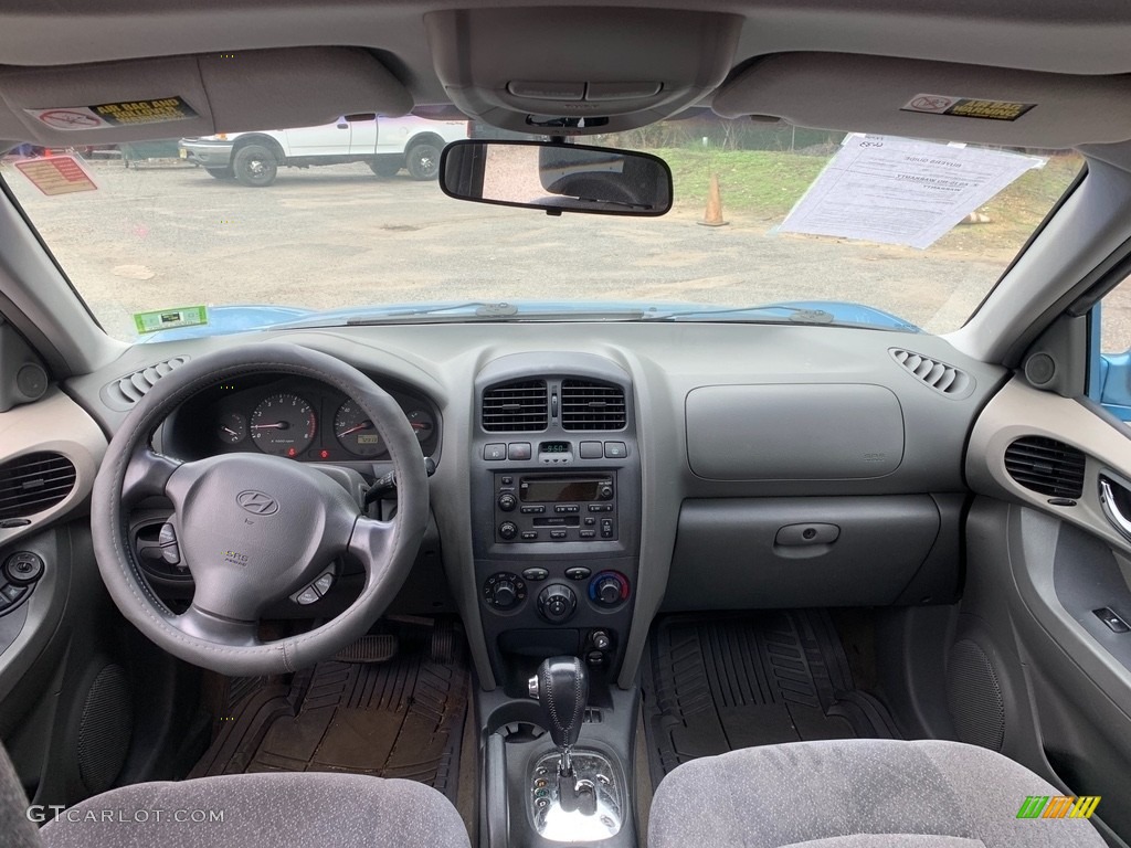 2003 Santa Fe GLS - Crystal Blue / Gray photo #12