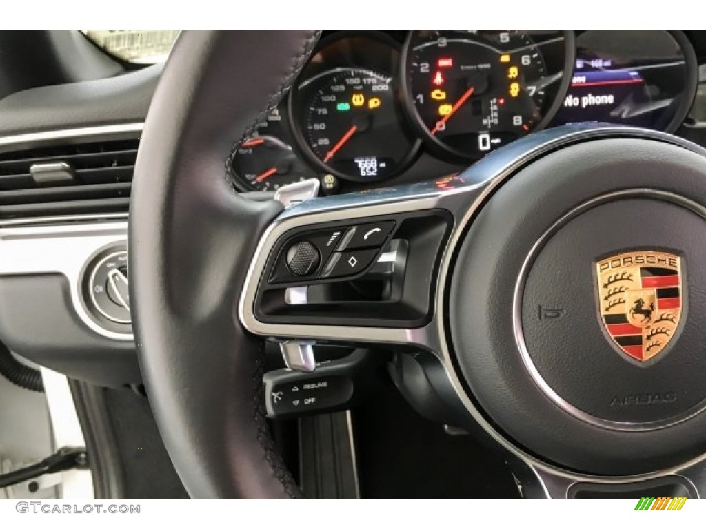 2017 Porsche 911 Carrera Cabriolet Black Steering Wheel Photo #130768014