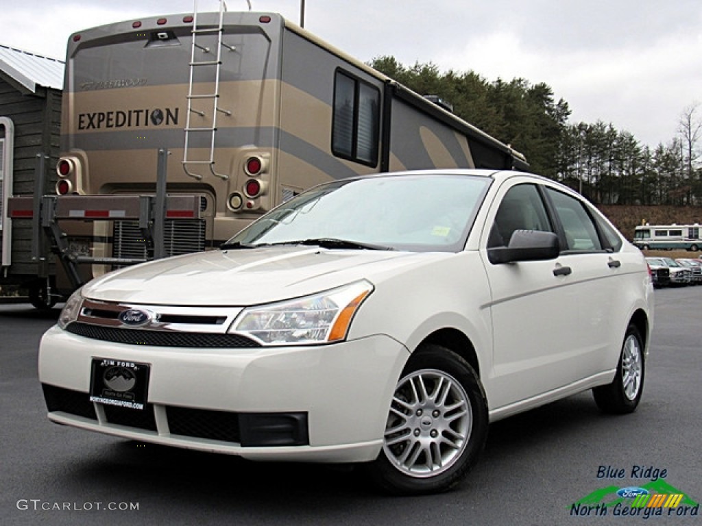 2011 Focus SE Sedan - White Suede / Medium Stone photo #1