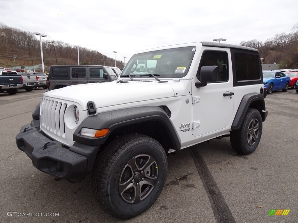 Bright White 2019 Jeep Wrangler Sport 4x4 Exterior Photo #130768572