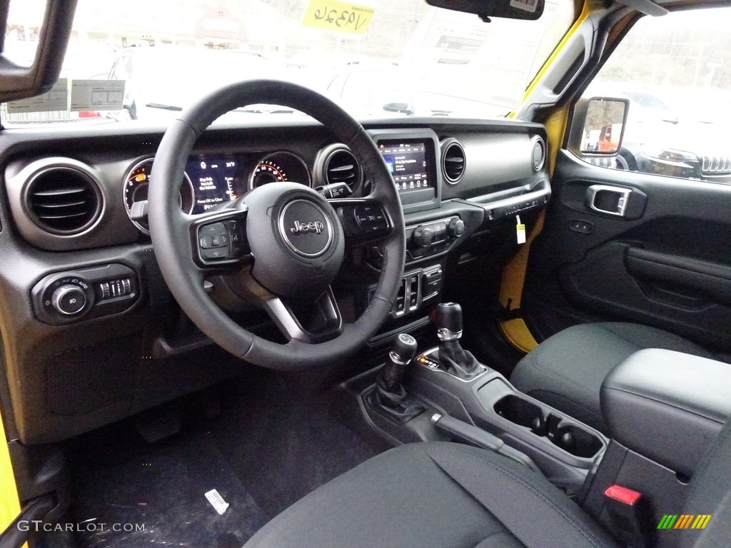 Black Interior 2019 Jeep Wrangler Sport 4x4 Photo #130768998