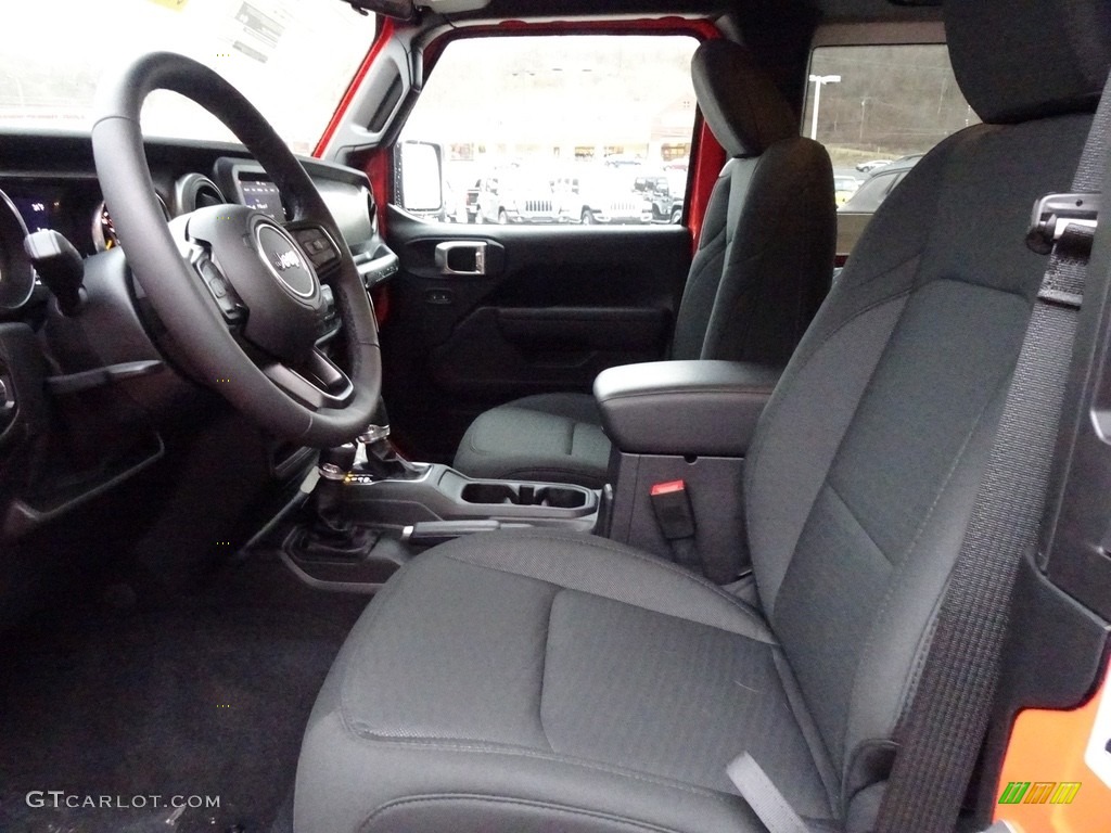 Black Interior 2019 Jeep Wrangler Sport 4x4 Photo #130769244