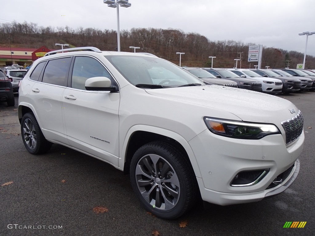 Pearl White 2019 Jeep Cherokee Overland 4x4 Exterior Photo #130769475