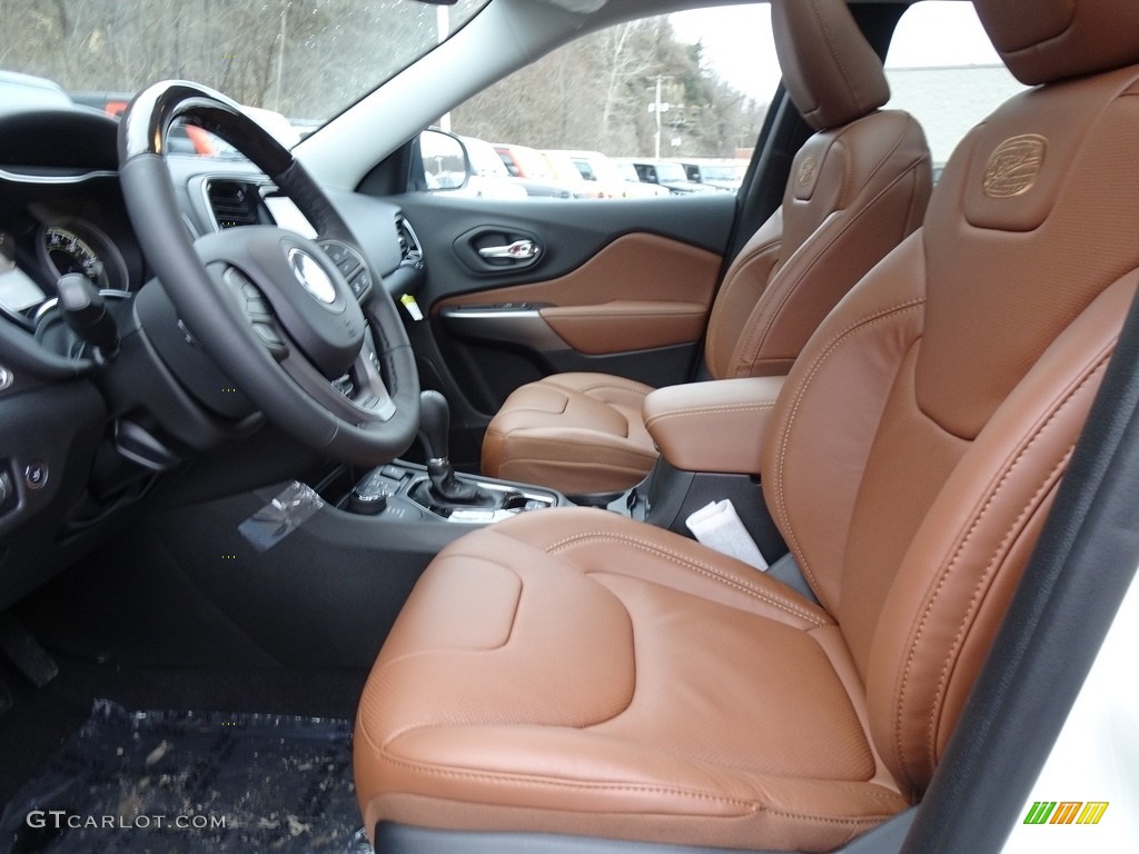 Black/Tan Interior 2019 Jeep Cherokee Overland 4x4 Photo #130769484