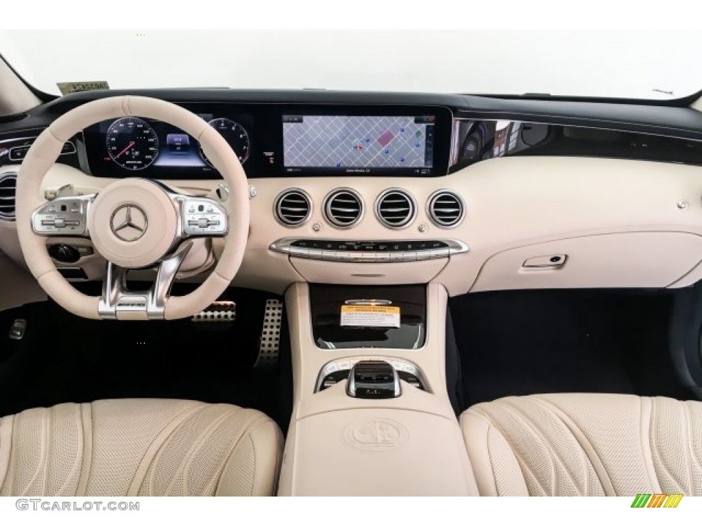 2018 Mercedes-Benz S AMG S63 Coupe designo Porcelain/Deep Sea Blue Dashboard Photo #130773273
