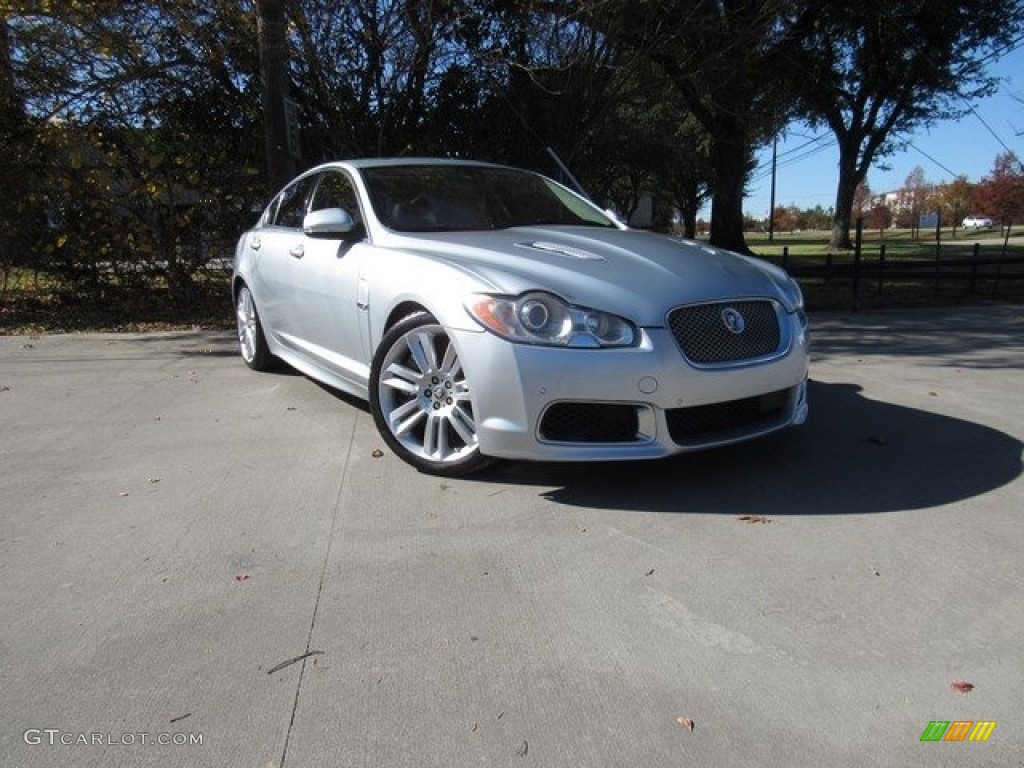 2010 XF XFR Sport Sedan - Liquid Silver Metallic / Charcoal photo #1