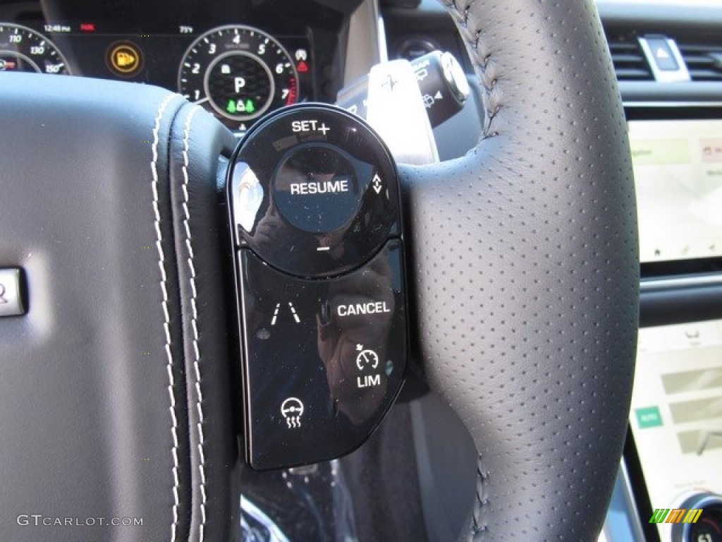 2019 Land Rover Range Rover Sport SVR Ebony/Ebony Steering Wheel Photo #130777707