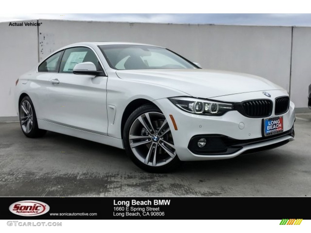 2019 4 Series 430i Coupe - Alpine White / Black photo #1