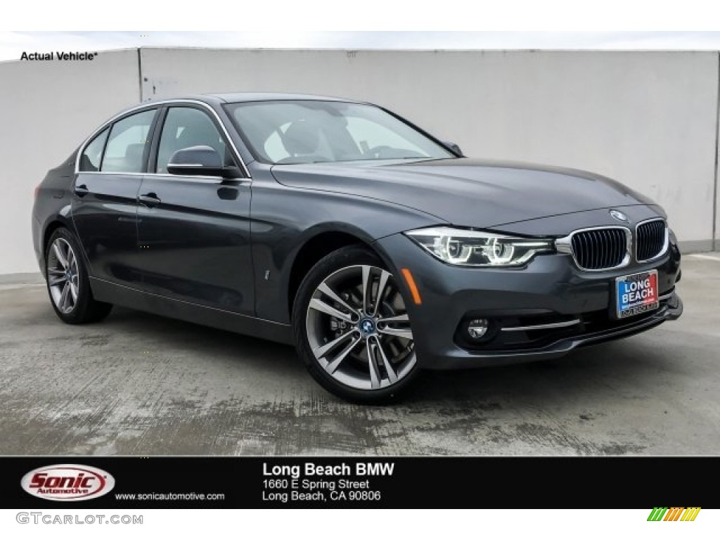 2018 3 Series 330e iPerformance Sedan - Mineral Grey Metallic / Black photo #1