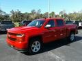 2018 Red Hot Chevrolet Silverado 1500 Custom Crew Cab 4x4  photo #1