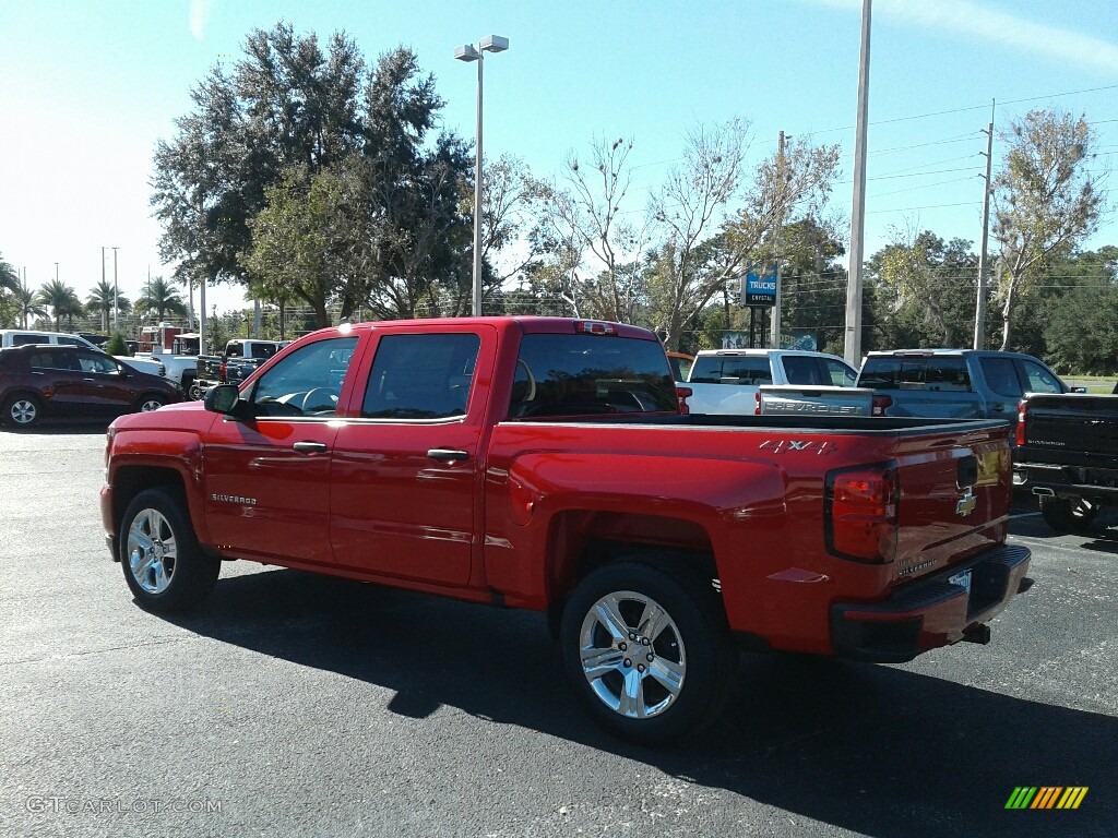 2018 Silverado 1500 Custom Crew Cab 4x4 - Red Hot / Dark Ash/Jet Black photo #3