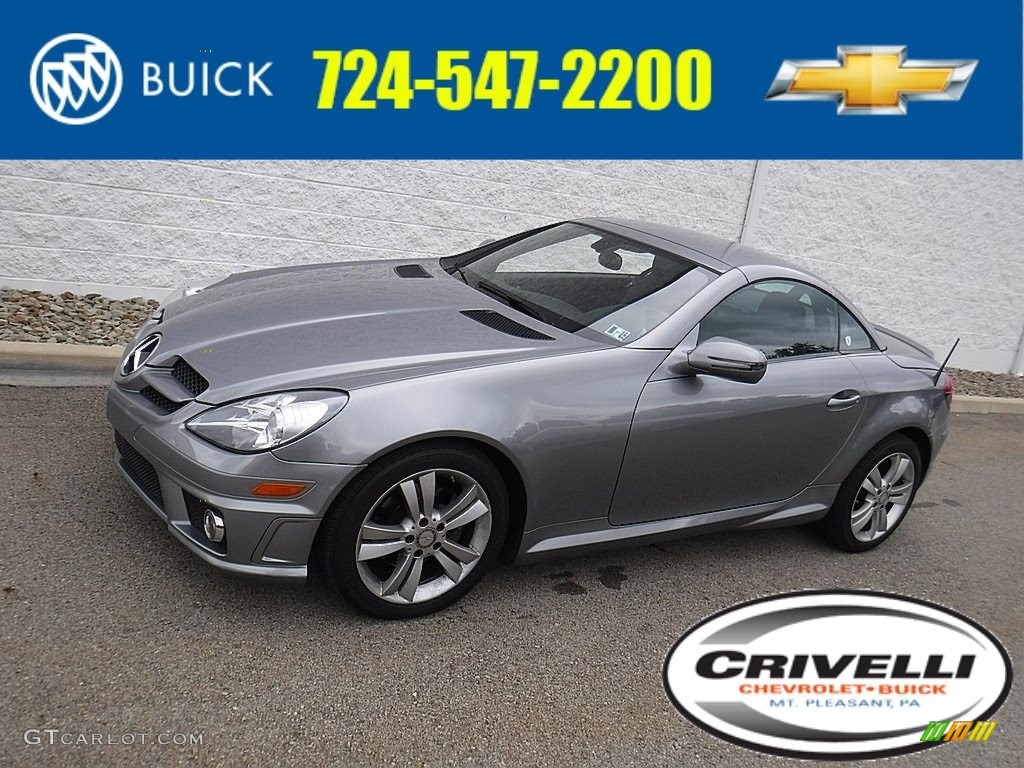 2011 SLK 300 Roadster - Palladium Silver Metallic / Black photo #2