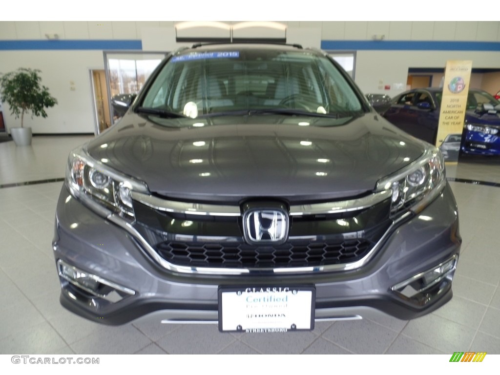 2015 CR-V Touring AWD - Modern Steel Metallic / Gray photo #13