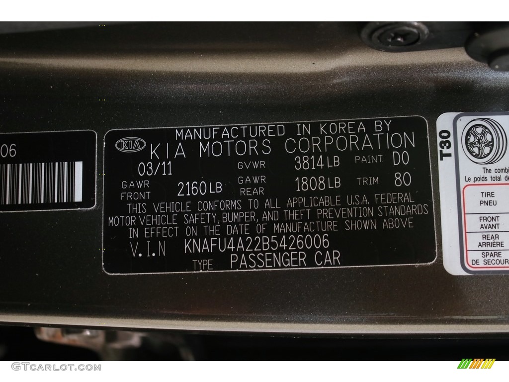 2011 Forte EX - Metal Bronze / Stone photo #19
