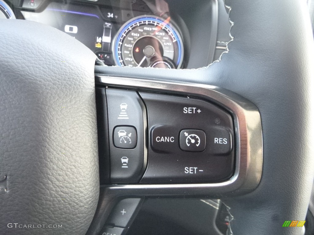2019 Ram 1500 Limited Crew Cab 4x4 Indigo/Frost Steering Wheel Photo #130795002
