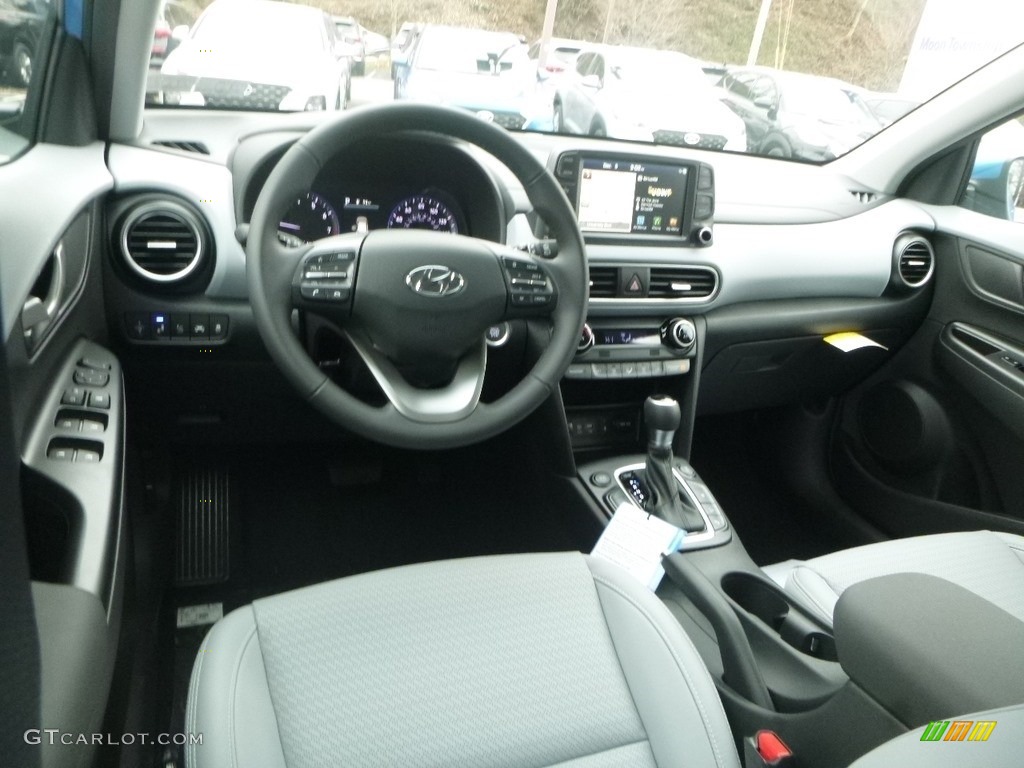 Gray/Black Interior 2019 Hyundai Kona Ultimate AWD Photo #130795923