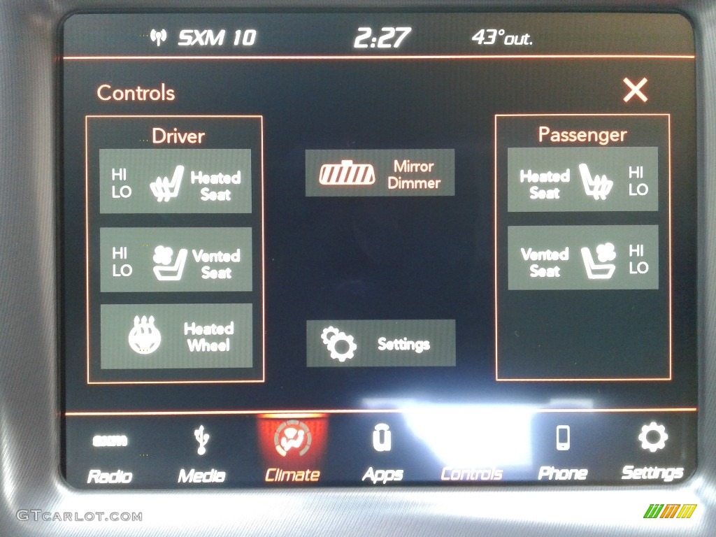 2019 Dodge Challenger R/T Scat Pack Widebody Controls Photo #130801413
