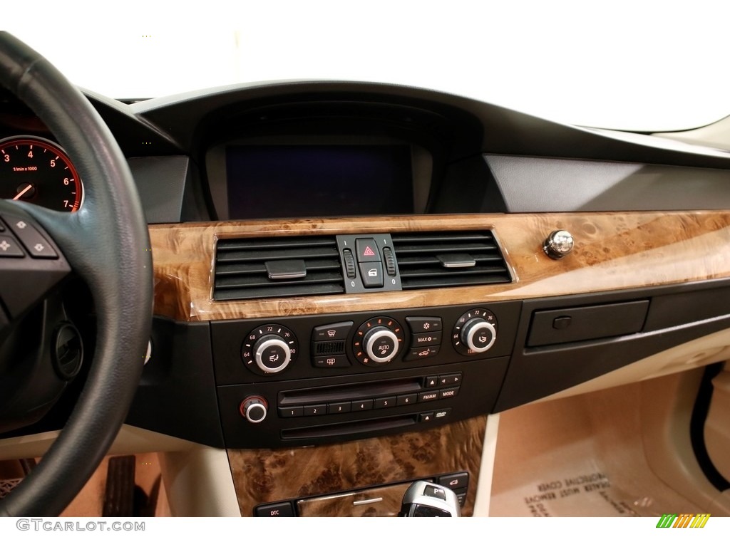 2009 5 Series 535xi Sedan - Monaco Blue Metallic / Cream Beige Dakota Leather photo #9