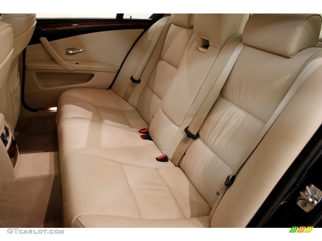 2009 5 Series 535xi Sedan - Monaco Blue Metallic / Cream Beige Dakota Leather photo #22