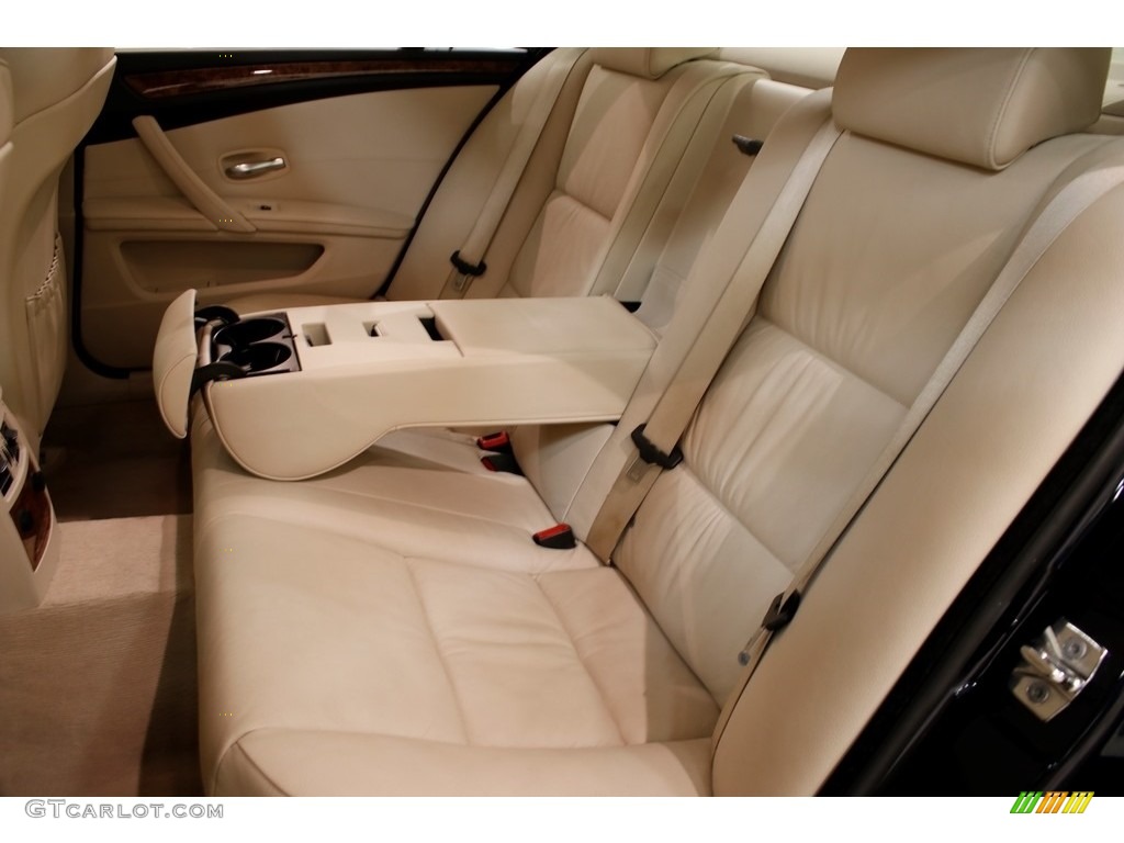 2009 5 Series 535xi Sedan - Monaco Blue Metallic / Cream Beige Dakota Leather photo #23