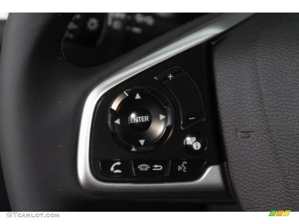 2019 Honda Civic EX Coupe Black Steering Wheel Photo #130808060